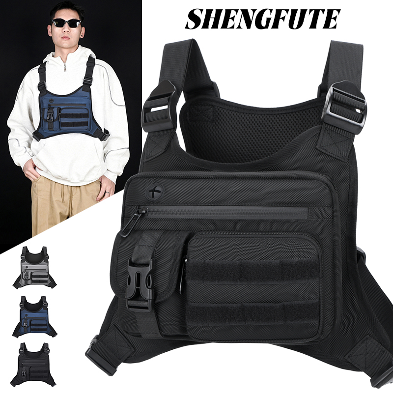 Cycling Gear Tote - Sac de poitrine tactique pour homme,