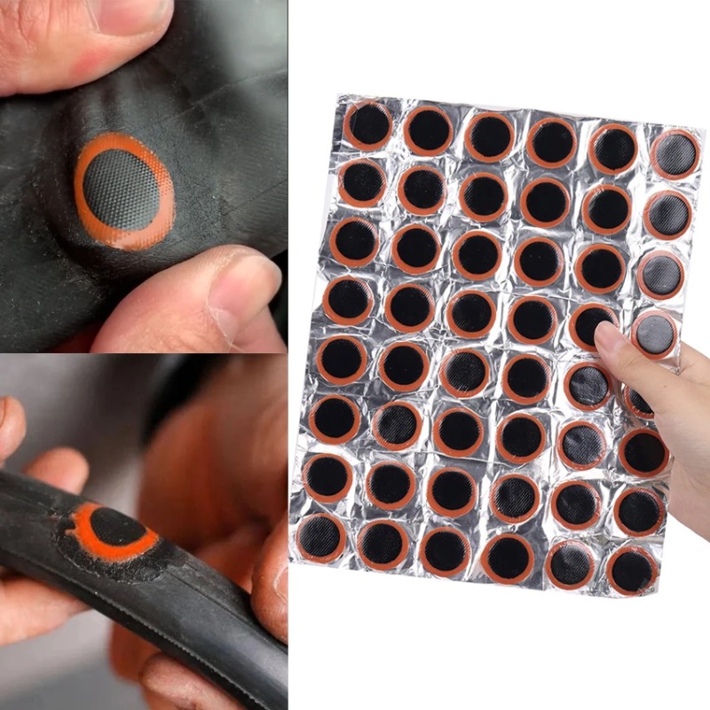 Bicycle Repair Kit - Patchs de crevaison en caoutchouc, 48