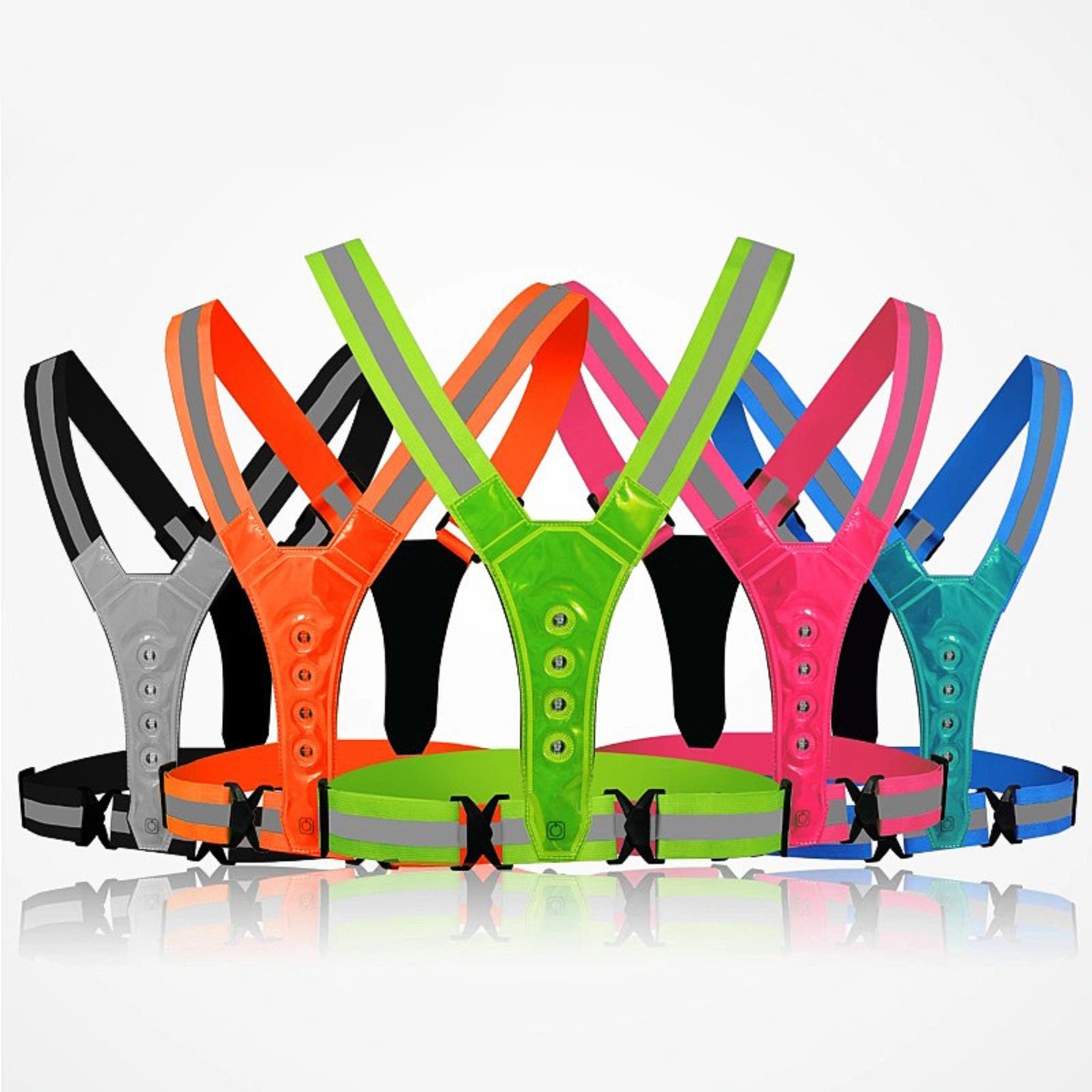 Cycling Gear Winter - Gilet de sécurité LED réglable pour