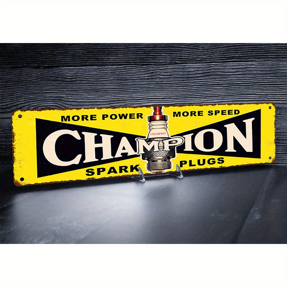 Victor Racket Jetspeed - Plaque en métal vintage Champion Spark