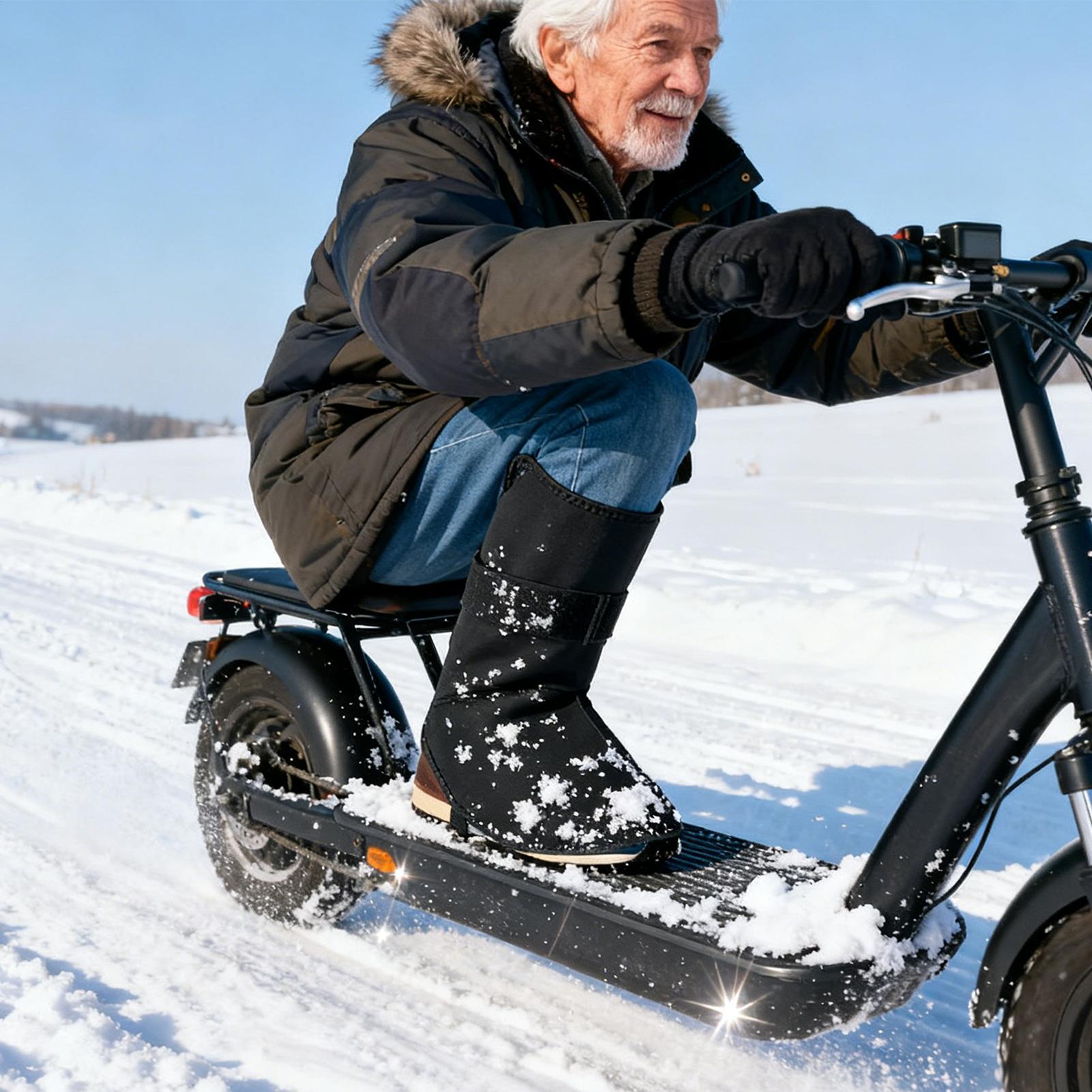 Cycling Gear Winter - Couvre-chaussures de cyclisme imperméables et chauds,
