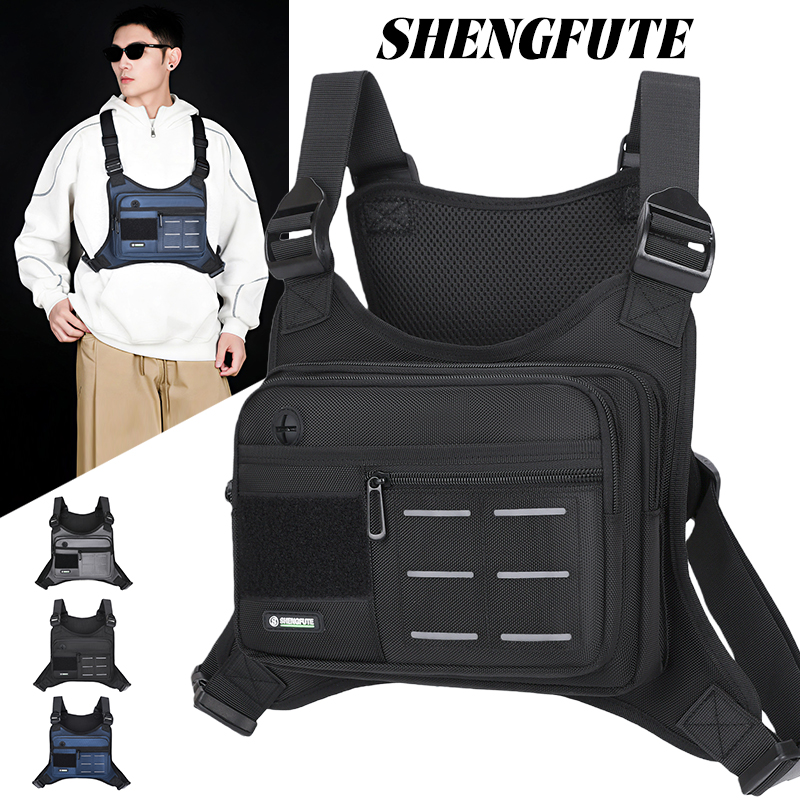 Cycling Gear Tote - Sac de poitrine tactique pour homme,