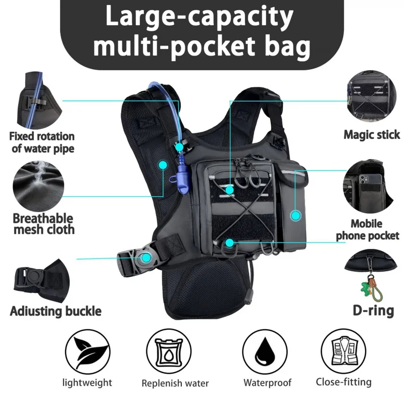 ​ Sac de poitrine tactique de  - Cycling Gear Bag avis et prix
